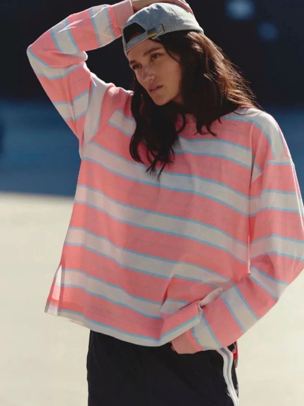 Free People Movement Hustle Striped Long Sleeve